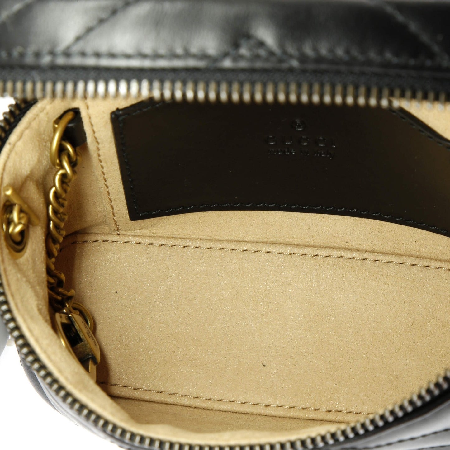 Gucci Gg Marmont Top Handle Vanity Chain Bag Matelasse Leather Mini