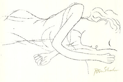 Ben Shahn Of Light, White Sleeping Women In Childbed From The Rike Portfolio 22