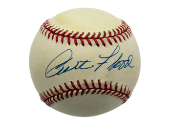 Curt Flood Autographed Rawlings Onl Baseball St.