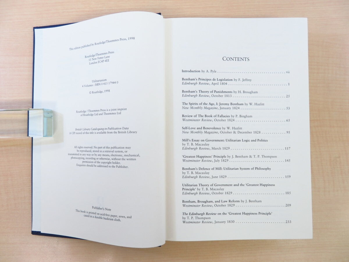 Series) Utilitarianism: Key Nineteenth-Century Journal Sources (The Wellesley