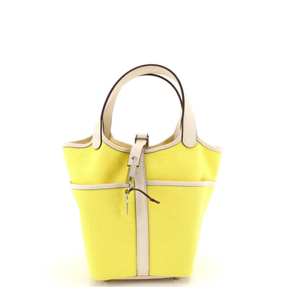 Hermes Cargo Picotin Lock Bag Canvas And Swift Pm