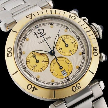 Cartier Pasha 38Mm Chronograph W31011H3 Yg/Ss
