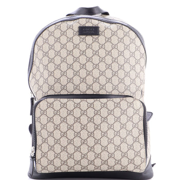 Gucci Zip Pocket Backpack Gg Coated Canvas Medium