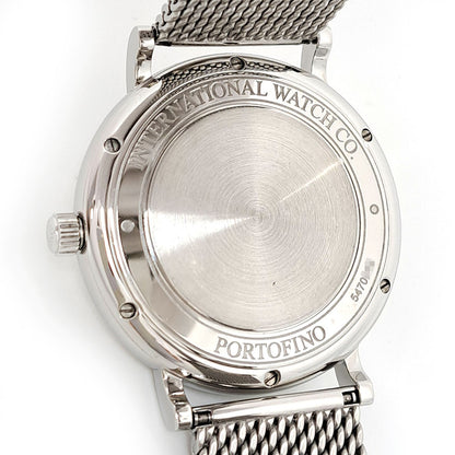 Iwc Portofino Automatic Date Iw356505 Silver Men'S Used Watch #6119