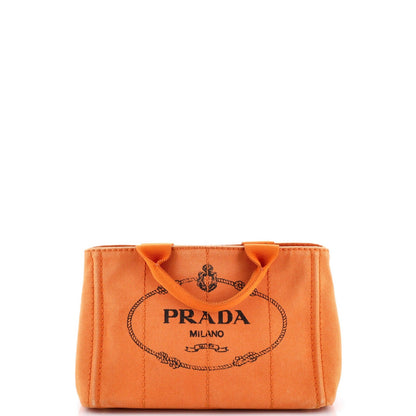 Prada Canapa Convertible Tote Canvas Mini