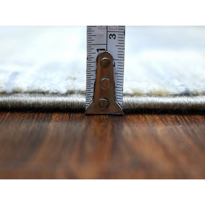 4'X6' Hand-Knotted Taupe Kashkuli Gabbeh Small Animal Figurines Wool Rug