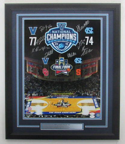 2016 Ncaa Champions Villanova Multi-Signed 16X20 Photo Framed Jsa 147601