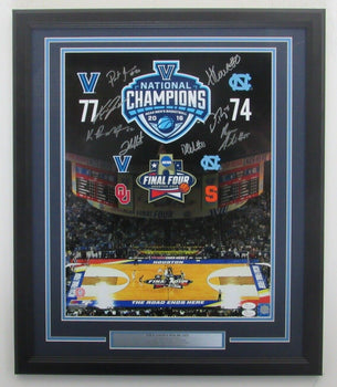 2016 Ncaa Champions Villanova Multi-Signed 16X20 Photo Framed Jsa 147601