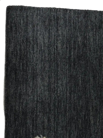 Plush Gabbeh Runner Rug Charcoal Tribal Modern