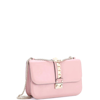 Valentino Garavani Glam Lock Shoulder Bag Leather Medium
