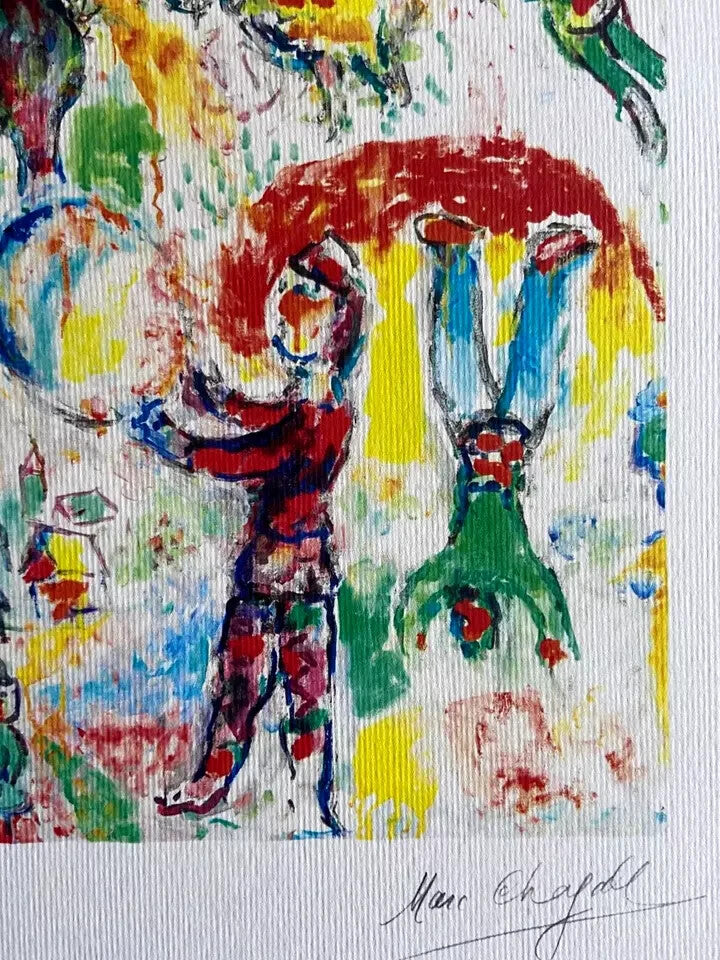 Marc Chagall Lithograph Coa Signed Hand Numbered Limited ,