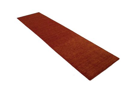 Orange Red Solid Design Hand-Loomed 3X10 Gabbeh