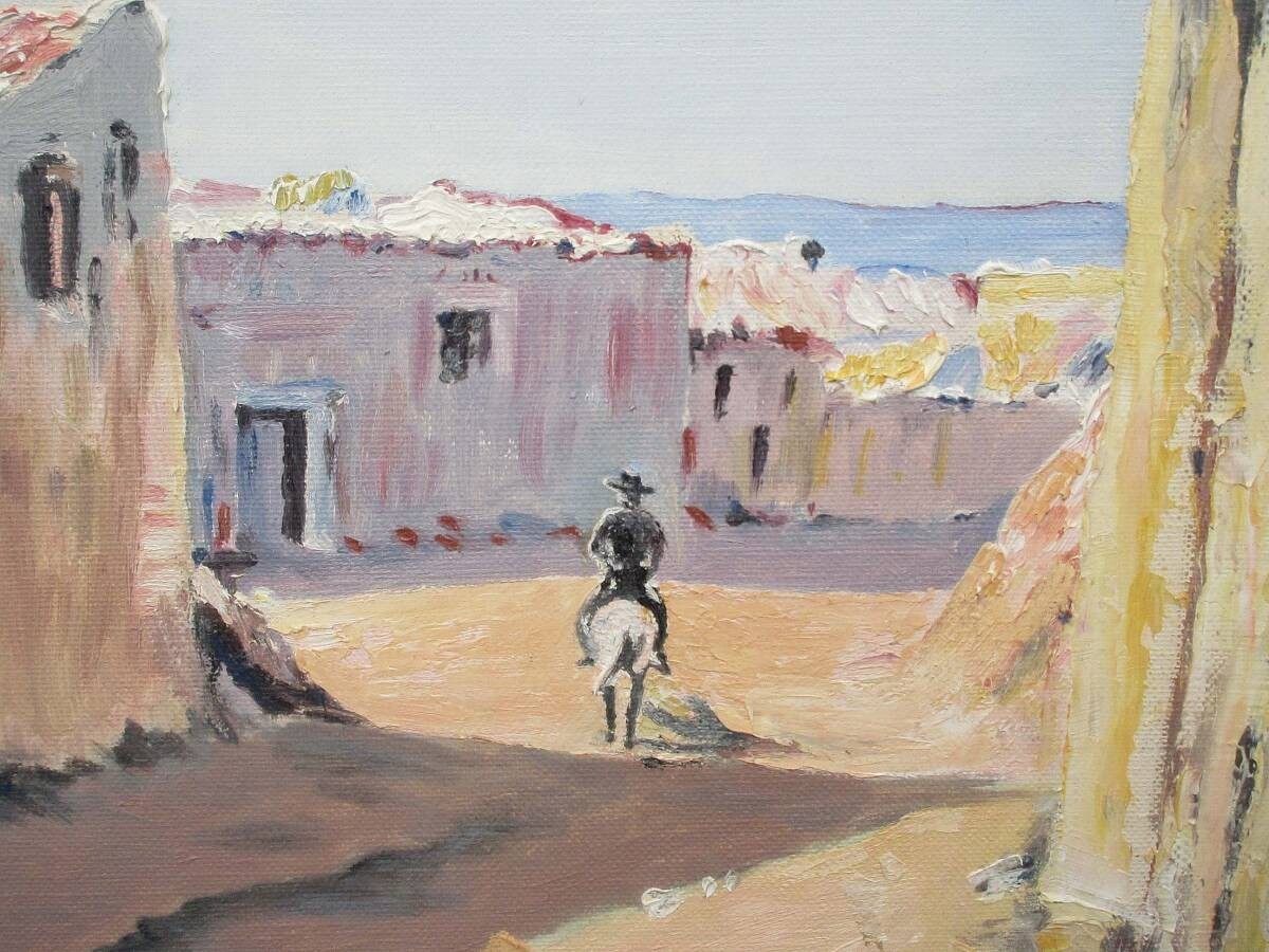 Manuel De Iigo Pueblo Castellano Original Oil Painting Spain Landscape Signed