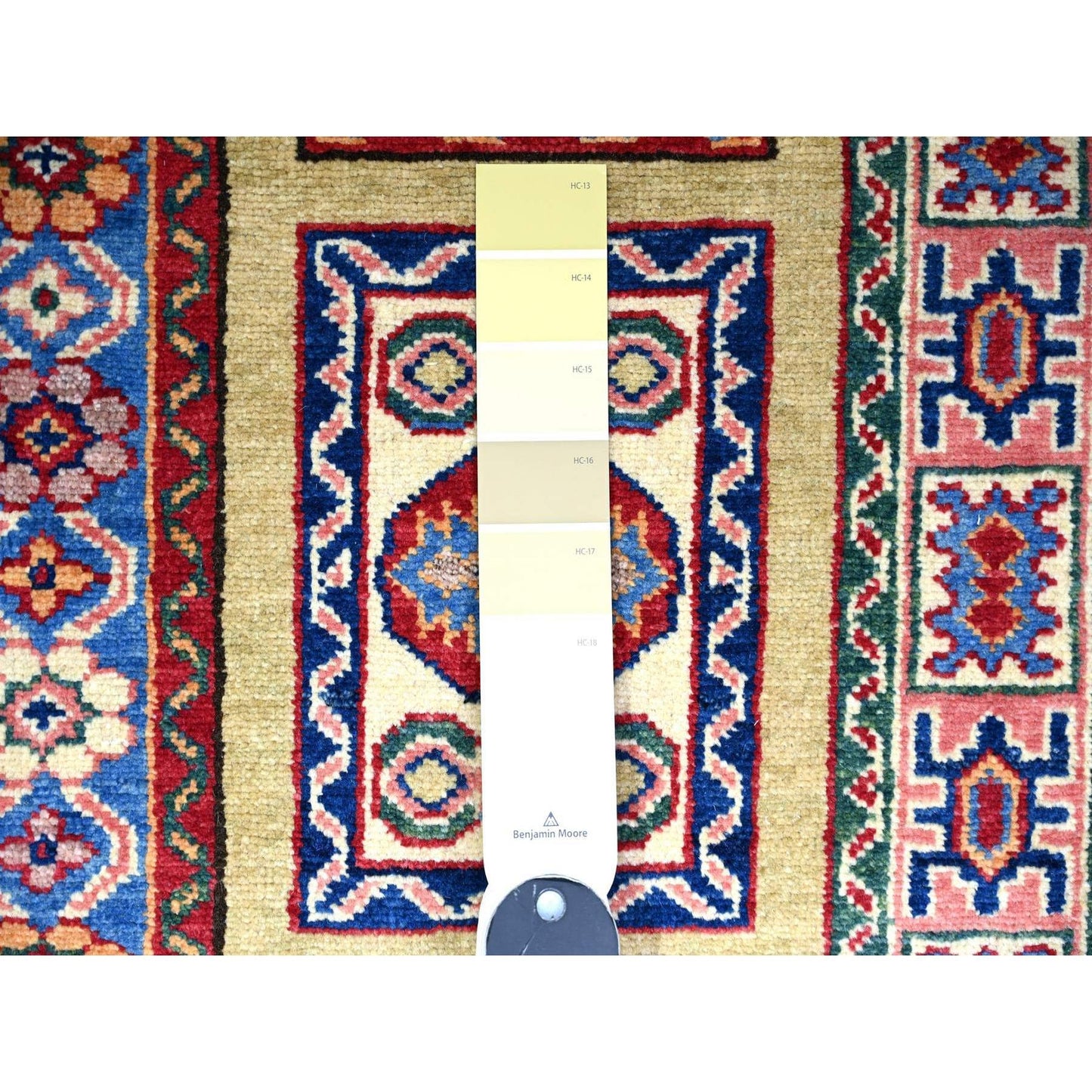 6'X8'6" Camel Brown Wool Afghan Super Kazak Hand Knotted Oriental Rug