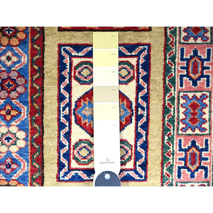 6'X8'6" Camel Brown Wool Afghan Super Kazak Hand Knotted Oriental Rug