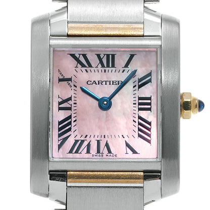 Cartier Tank Franaise Sm W51027Q4 Pink Ladies Used Watch #21218