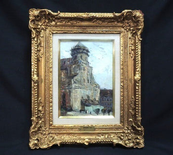 Vladimir Igoshev (1964) Original Oil Painting Old Riga Soviet Impressionism