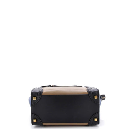 Celine Tricolor Luggage Bag Leather Micro