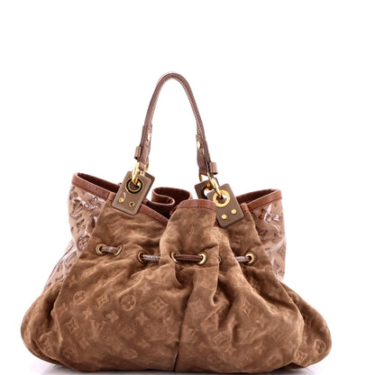 Louis Vuitton Irene Handbag Monogram Embossed Suede And Patent