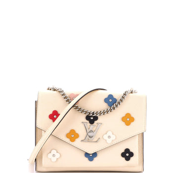 Louis Vuitton Mylockme Handbag Flower Embellished Leather Bb