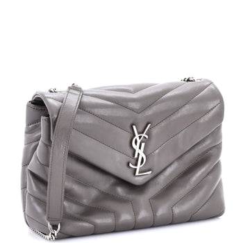 Saint Laurent Loulou Shoulder Bag Matelasse Chevron Leather Small