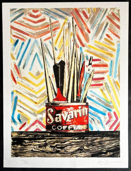 Jasper Johns Lithograph Coa Signed Op Numbered In