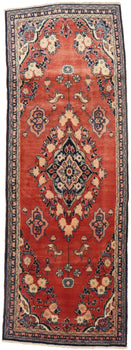 Vintage Oriental Runner Rug Tribal Floral Design
