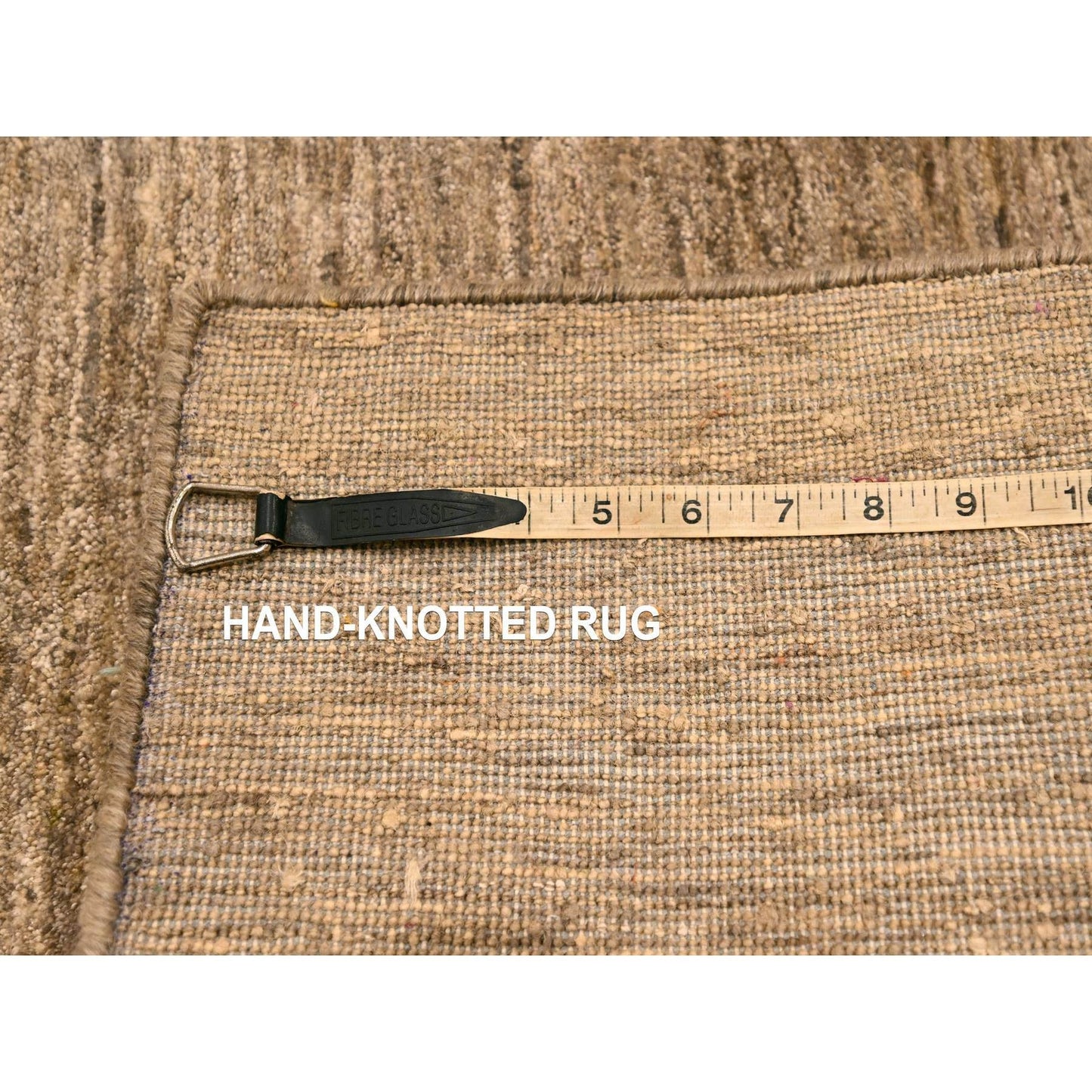 2'X3' Peanut Brown Plain Solid Design Pure Sari Silk Hand Knotted Mat Rug