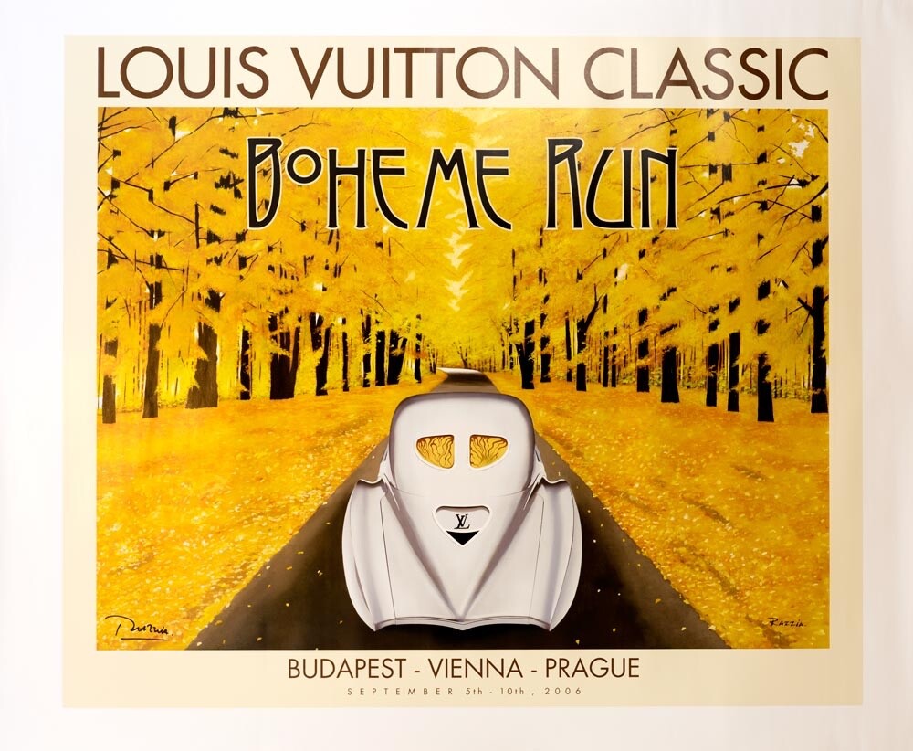Louis Vuitton Boheme Run 2006  Poster Original Hand Signed By Razzia Med Format