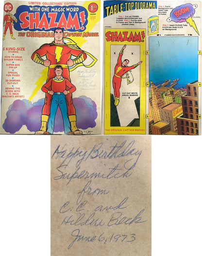Cc Beck Autographed Shazam King Size Comic Book