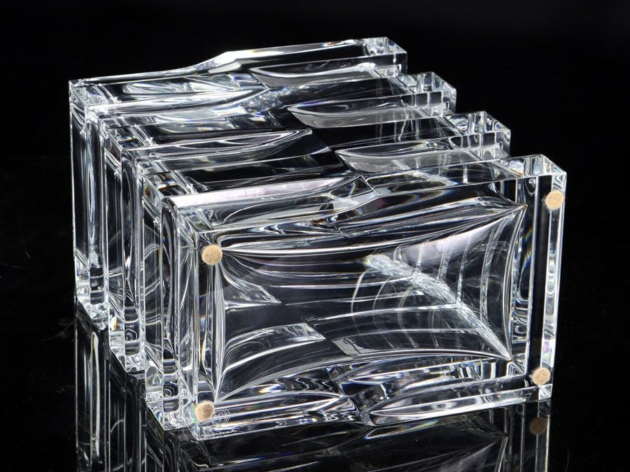 Ultra Rare Baccarat Calandre Vase 48/50 By Georges Chevalier W/Box & Coa