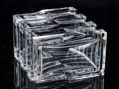 Ultra Rare Baccarat Calandre Vase 48/50 By Georges Chevalier W/Box & Coa