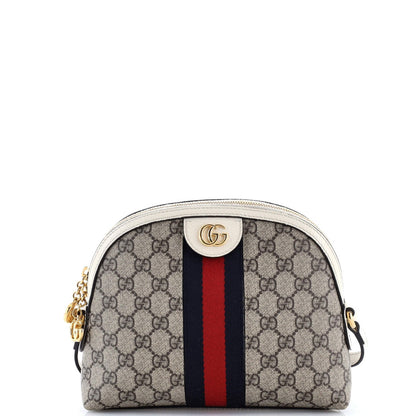 Gucci Ophidia Dome Shoulder Bag Gg Coated Canvas Small