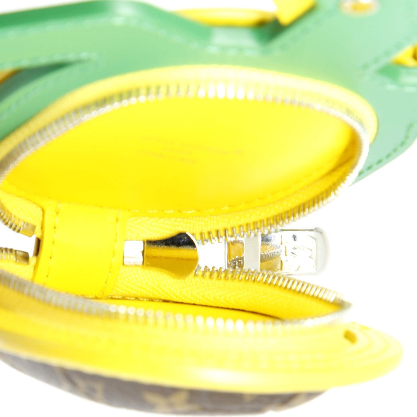 Louis Vuitton Turtle Pouch Bag Charm Monogram Canvas With Leather