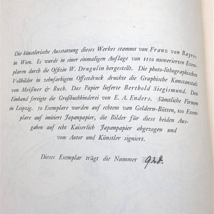 Franz Von Bayros - "Mozart'S Carnival" Opera Rare Limited Book Lithograph 1922