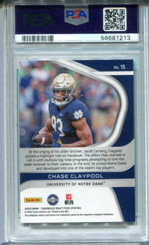 Chase Claypool 2020 Panini Chronicles Dp Spectra #15 Psa Gem Mt 10 Card