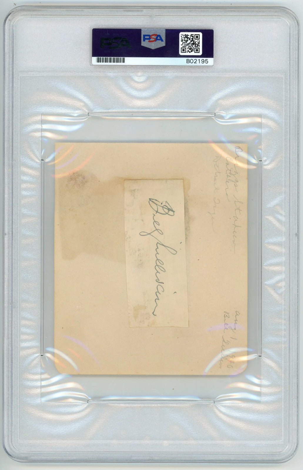 J. Foxx/ B. Sullivan Jr Autographed Cut Psa