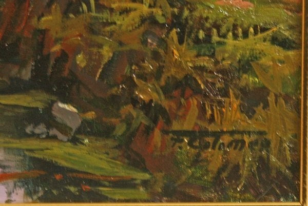 Oil Painting M6 Signed Canvas Landscape Spanish Fermin Colomer Valls