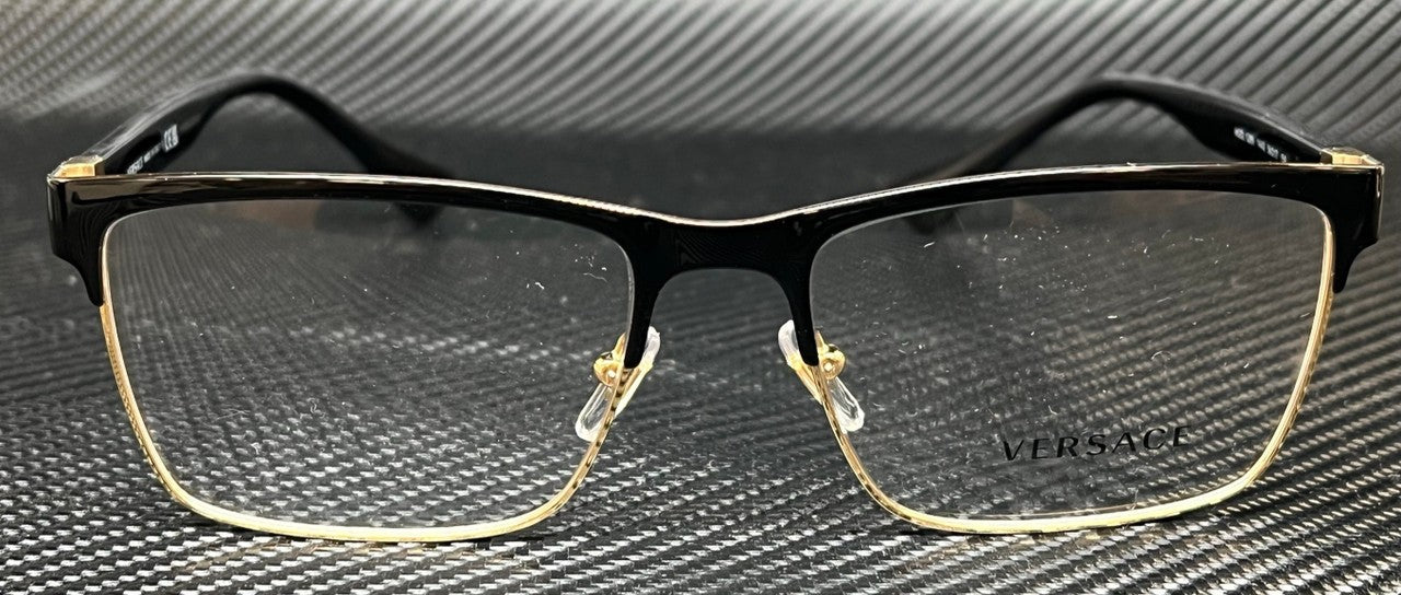 VERSACE VE1285 1443 Black Gold Men's 58 mm Eyeglasses