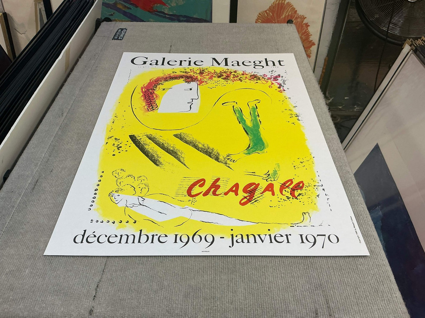 Marc Chagall The Yellow Background " Lithograph Modernism Yellow