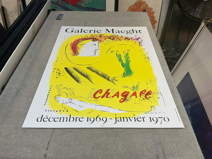 Marc Chagall The Yellow Background " Lithograph Modernism Yellow