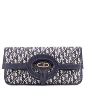 Christian Dior Oblique Canvas Fold Over Clutch