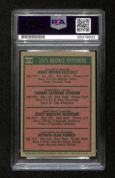 Easterly/Johnson/Mcgregor/Rhoden Signed 1975 Topps Rc Card #618 Psa/Dna 195200