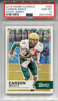Carson Wentz 2016 Panini Classics Rookie Card (Psa)