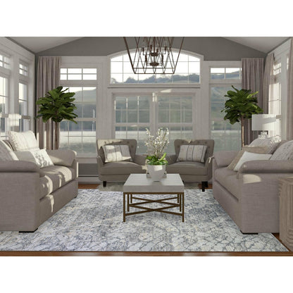 10'1"X14'2" Silk And Textured Wool Gray Hand Knotted Modern Design Rug