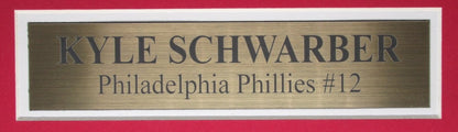 Kyle Schwarber Signed White Baseball Jersey Phillies Framed Psa/Dna 185347