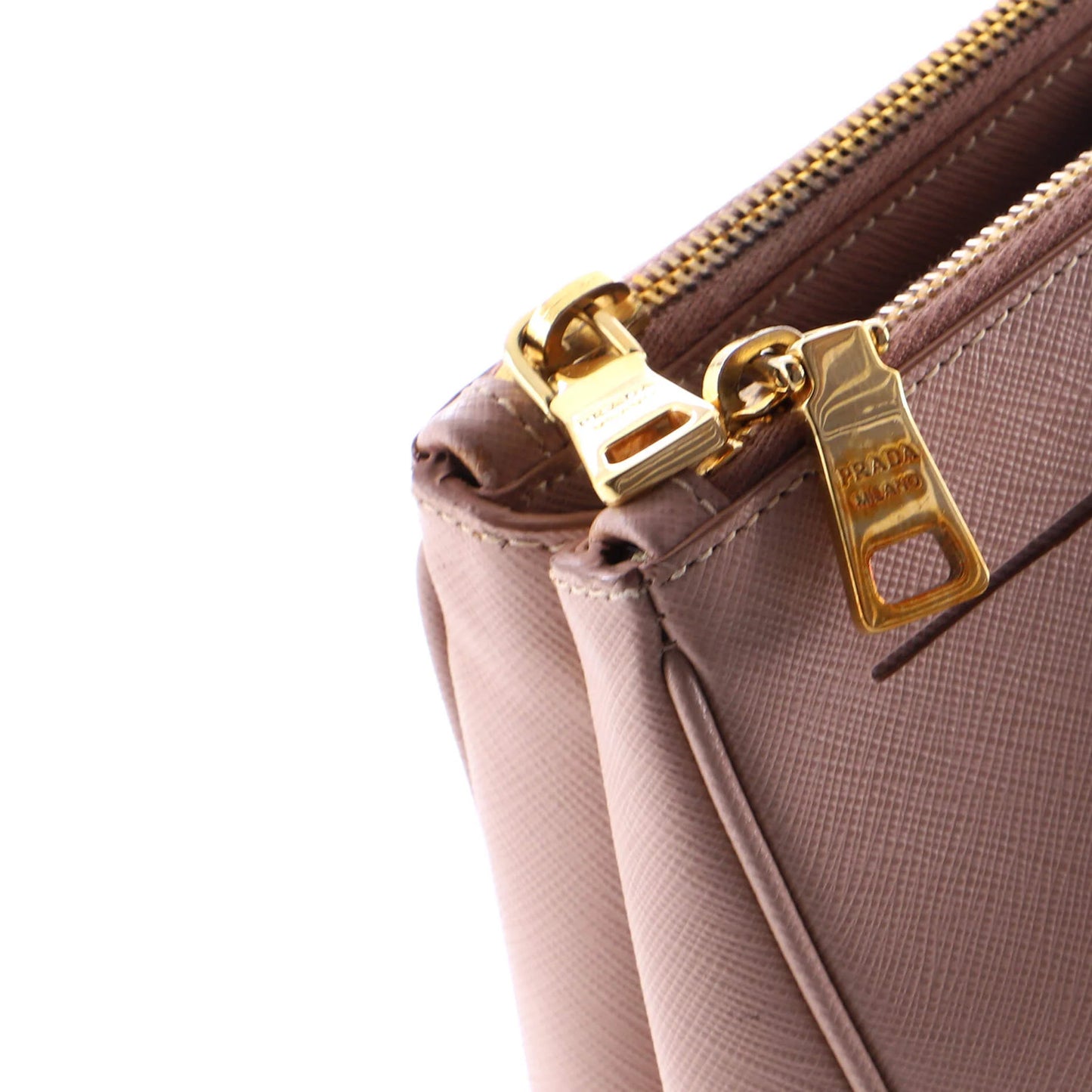 Prada Double Zip Lux Tote Saffiano Leather Medium