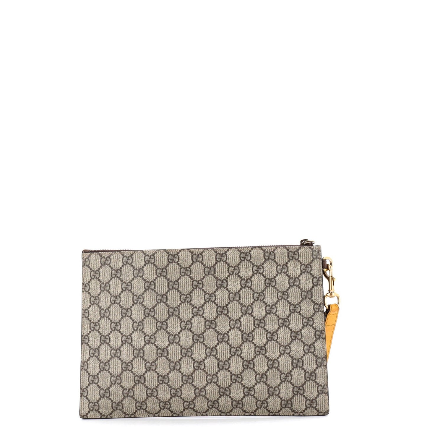 Gucci Neo Vintage Wristlet Pouch Gg Coated Canvas