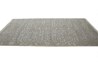 6X9 ft Signed Extra Fine 400 Knots Handmade Oriental Rug Gray Beige Decor Carpet
