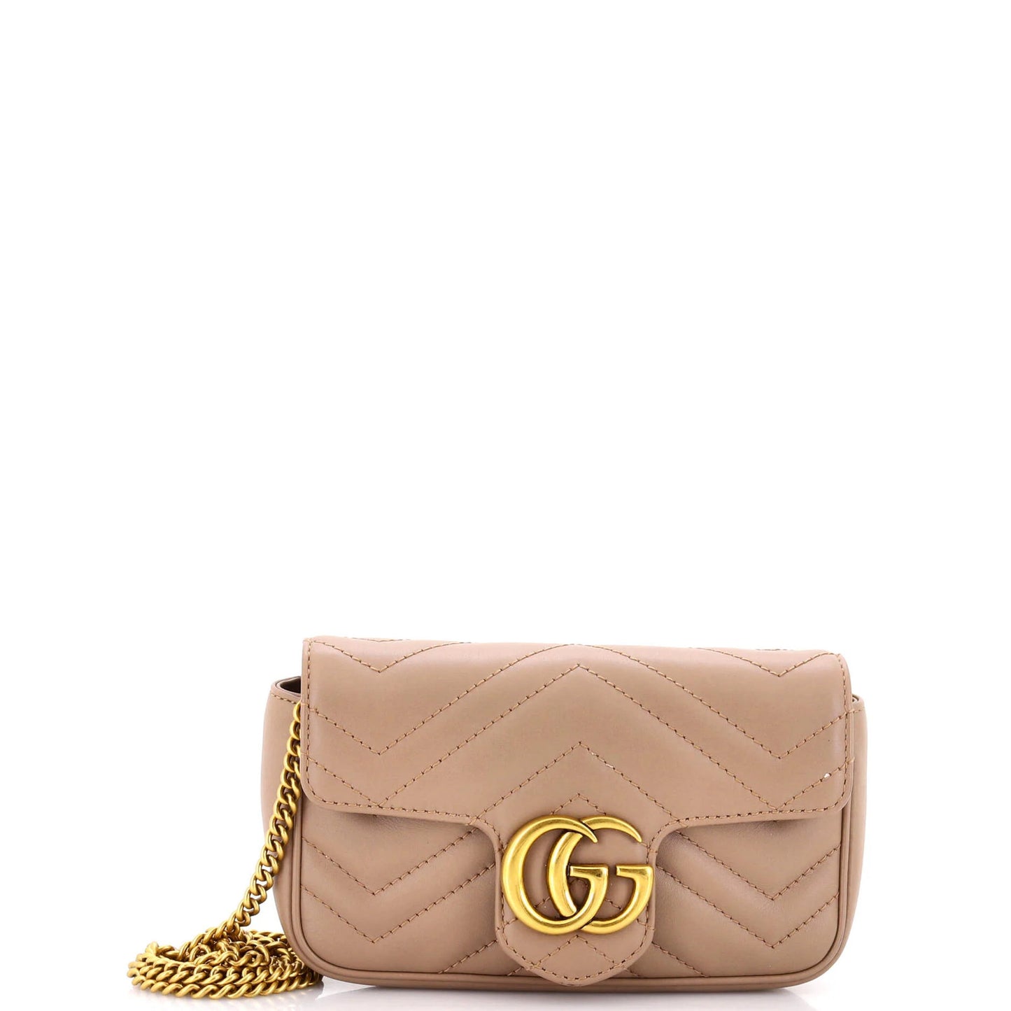 Gucci Gg Marmont Flap Bag Matelasse Leather Super Mini